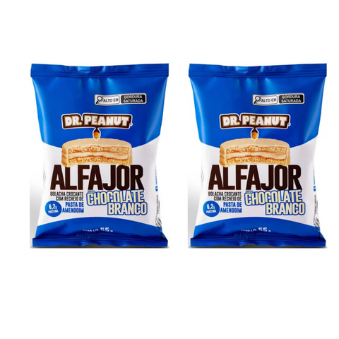 Alfajor Dr Peanut sabor chocolate branco 2x55G