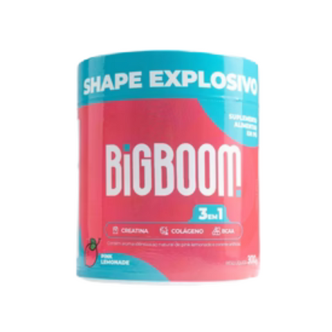 Creatina, BCA e Colágeno - Sabor Pink Limonade - BigBoom 300g