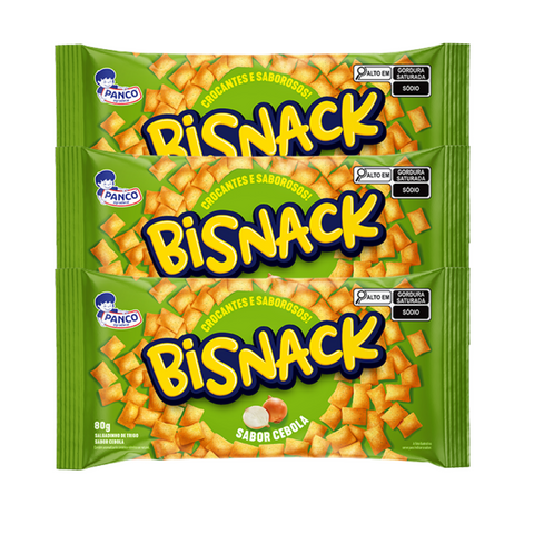 KIT 3 BISNACK SABOR CEBOLA 80G