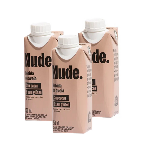 Kit 3 Nude Bebida De Aveia Cacau To Go 250ml