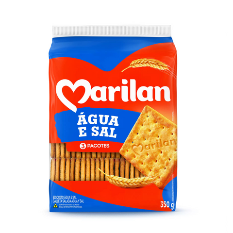 Biscoito Cream Cracker Água e Sal Pacote 350g Marilan