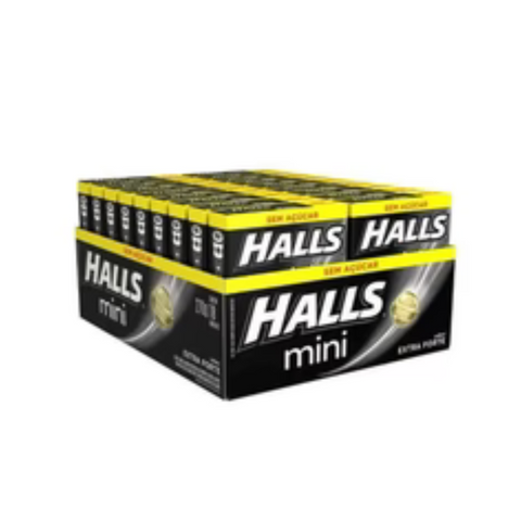 Pastilha Halls Mini Sabor Extra Forte 15 G/ 18 Unidades