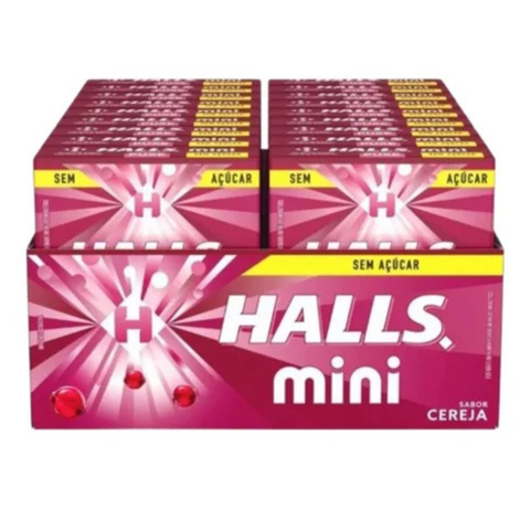 Pastilha Halls Mini Sabor Cereja 15 Gr. Com 18 Unidades