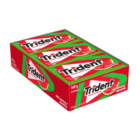 Chiclete trident sabor morango caixa 168G
