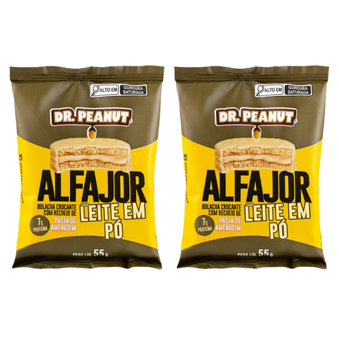 Alfajor Dr Peanut sabor leite em pó 2x55G