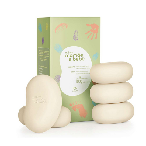 Natura Linha Mama e Bebe - Sabonete em Barra Vegetal (5 Uni)