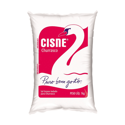 Sal Grosso para Churrasco CISNE Pacote 1kg