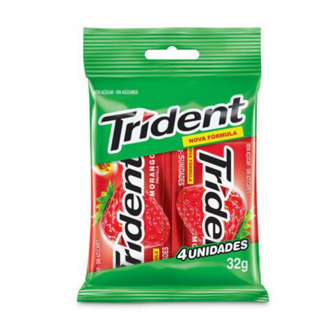 Trident Bag Morango Zero Açúcar 4 un x 8Gr.