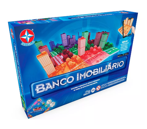 Jogo de Tabuleiro Estrela Original Brasileiro Banco Imobiliário Monopólio c/ App +8 Anos