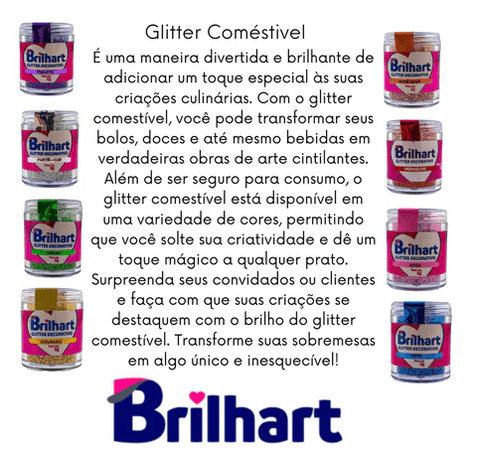 Glitter Comestível Decorativo 5g – Brilhart