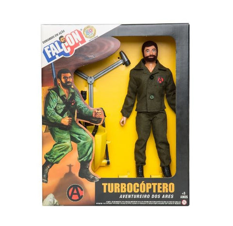 Original Brazilian GI Joe Falcon Turbocopter Articulate Doll Toy Estrela