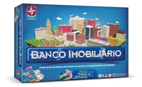 Jogo de Tabuleiro Estrela Original Brasileiro Banco Imobiliário Monopólio c/ App +8 Anos