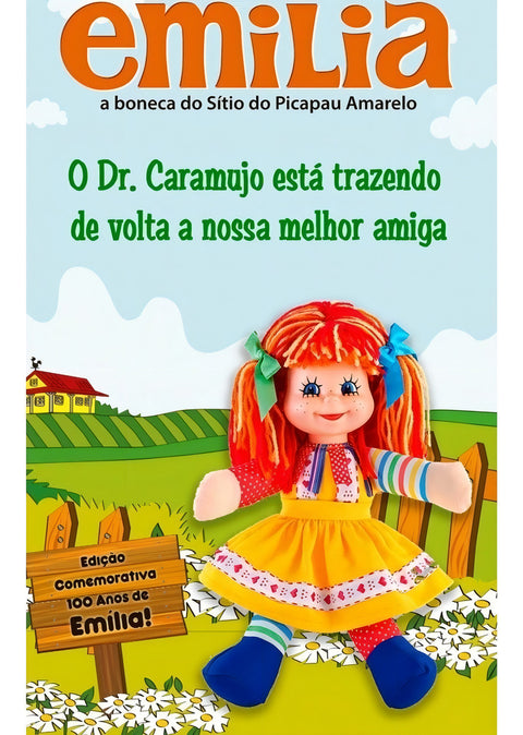 Boneca Emília De Pano Do Sítio Edição Comemorativa Limitada