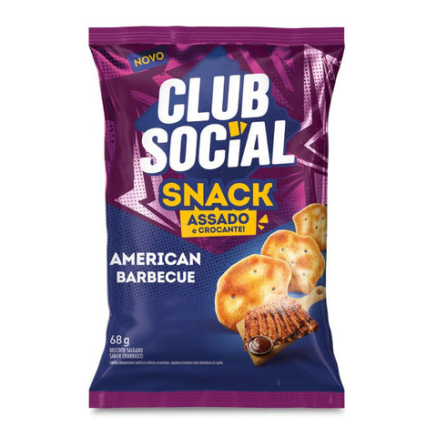 Salgadinho Club Social Snack Assado Barbecue 68g