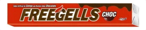 Display Bala Drops Freegells Chocolate Com Cereja - 12 Unids