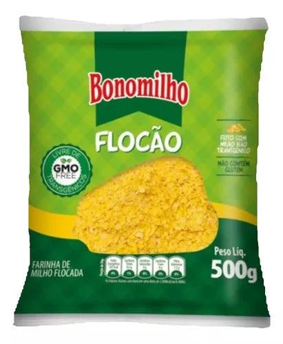Farinha Farinha De Milho Flocada Bonomilho Livre De Transgênicos De Farinha Milho Flocada Sem Glúten 500 Kg
