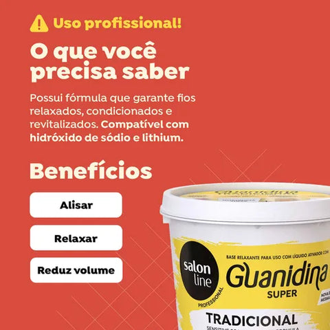 Alisante Capilar Guanidina Salon Line Alisa & Relaxa Profissional Pote 215g