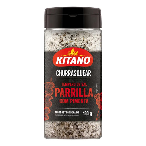 Sal de Parrilla com Pimenta Churrasquear 480g Kitano