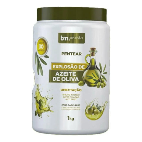 Creme de Pentear para Cachos Beleza Natural Explosão Azeite De Oliva 1Kg