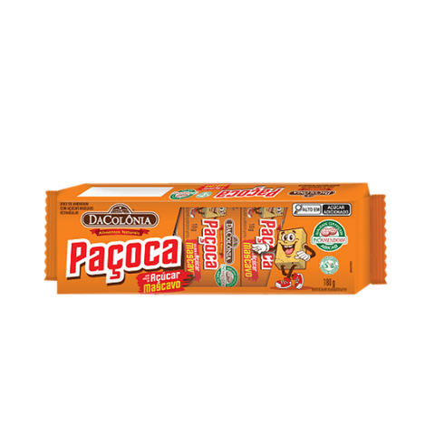 Paçoca Retangular com Açucar Mascavo 180g DaCôlonia