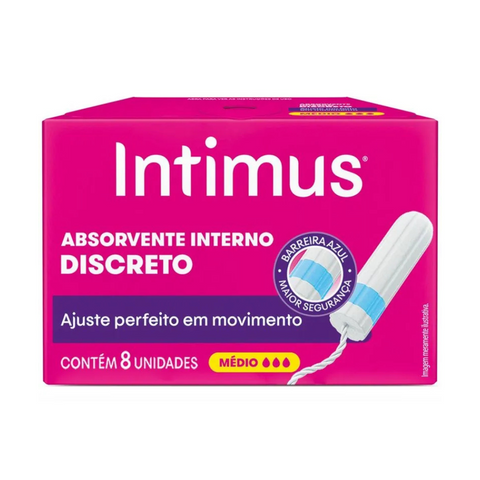 Absorvente Interno Intimus Médio 8 Unidades