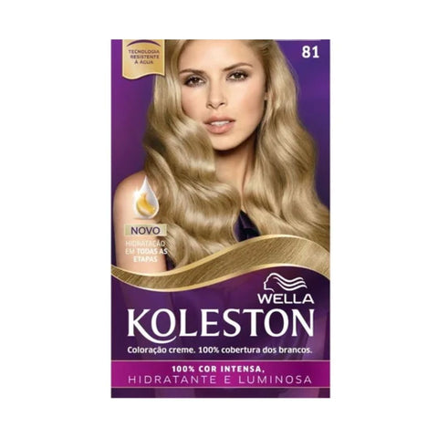 Tinta Para Cabelo Koleston Coloração Creme 81 Louro Cinza