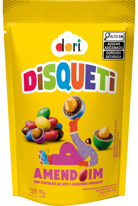 Confeito de Amendoim com Chocolate Disqueti 120g
