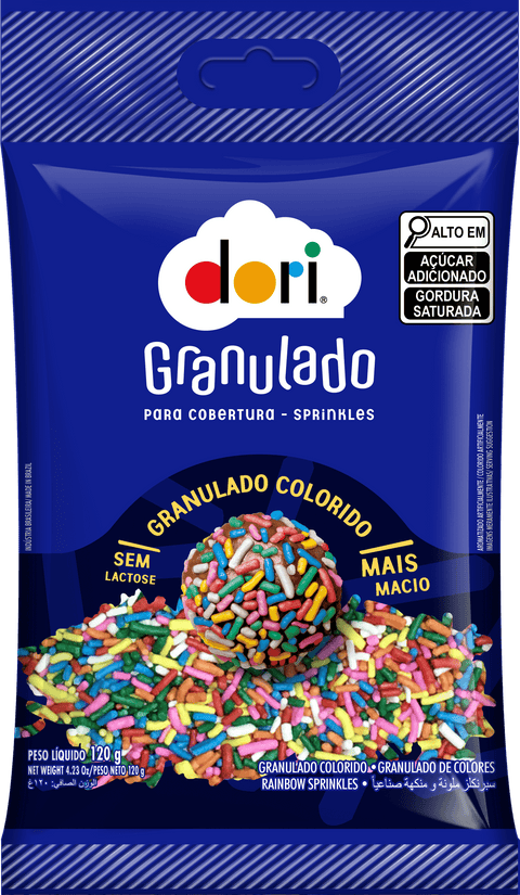 Chocolate Granulado Colorido Dori 120g