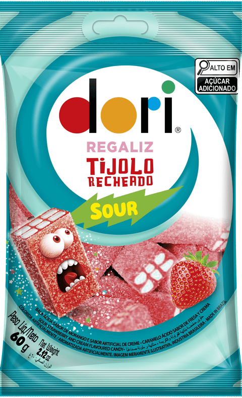Bala Regaliz Tijolo Dori 60g