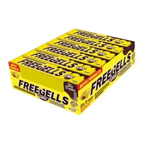 Freegells Drops Maracujá Com Recheio De Chocolate C/12