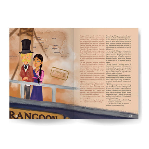 Livro A Volta ao Mundo em 80 dias - Bilíngue Espanhol - Estrela Cultural