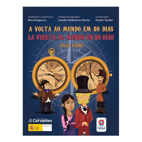 Livro A Volta ao Mundo em 80 dias - Bilíngue Espanhol - Estrela Cultural