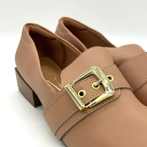 Vizzano 1445-102 Square Toe Loafer in Nude Napa