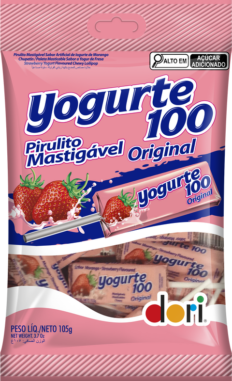 Pirulito Mastigável Yogurte100 Original 105g