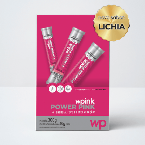 power pink de lichia - pré-treino – 300g - MEUBRASILONLINE