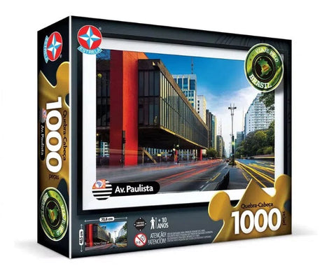 Brazilian Original Paulista Avenue São Paulo Jigsaw Puzzle Estrela 1000 pieces