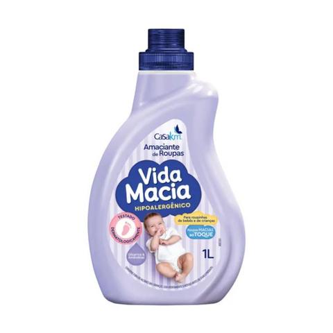 Amaciante de Roupa Infantil Bebê Vida Macia 1l