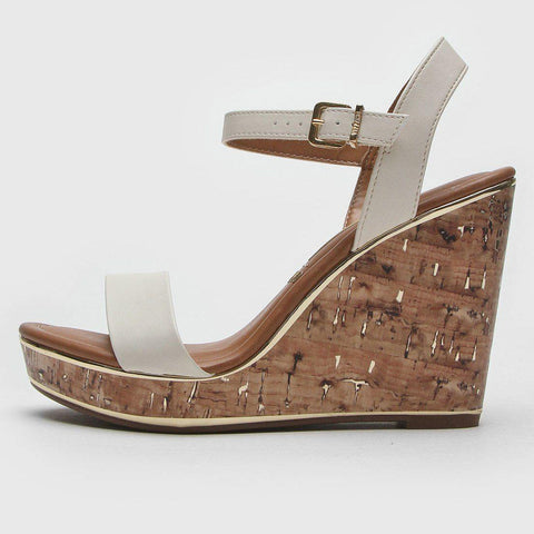 Vizzano 6283-4700 Wedge Sandal in Off White Napa