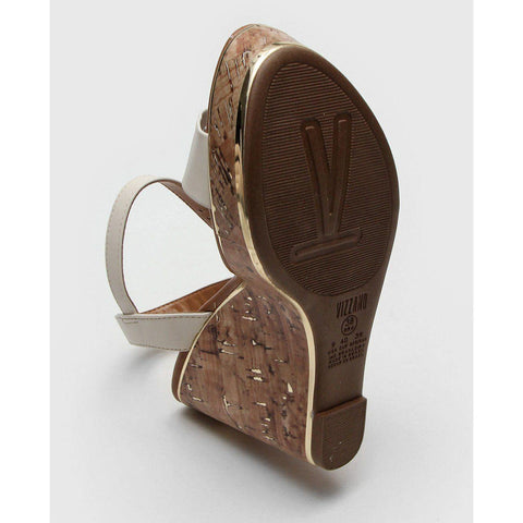 Vizzano 6283-4700 Wedge Sandal in Off White Napa