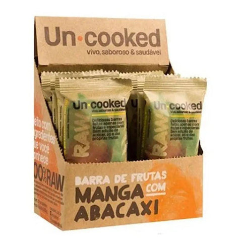 Barra de Manga com Abacaxi Uncooked (Cx 12un de 30g) - MEUBRASILONLINE