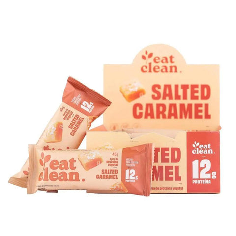 Barra de Proteína Salted Caramel Eat Clean (Cx c/ 12un de 45g) - MEUBRASILONLINE