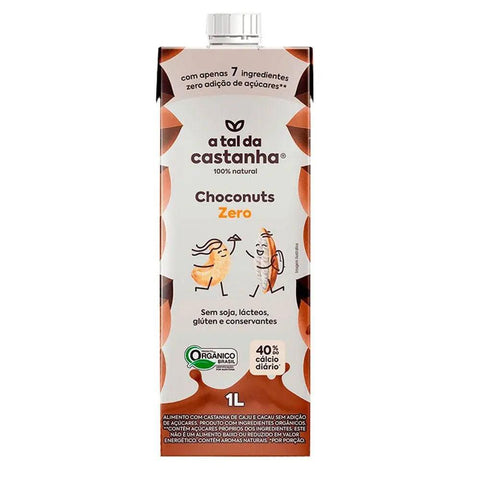 Bebida Vegetal Choconuts Zero A Tal da Castanha 1L - MEUBRASILONLINE