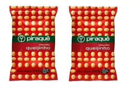 Biscoito Salgadinho Queijinho Piraquê 2 x 100g - MEUBRASILONLINE