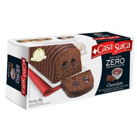 Bolo de Chocolate Zero Acucar Casa Suica 280g - MEUBRASILONLINE