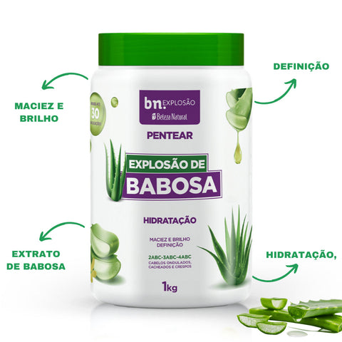 Creme de Pentear Beleza Natural Explosão de Babosa 1Kg bn.Explosão