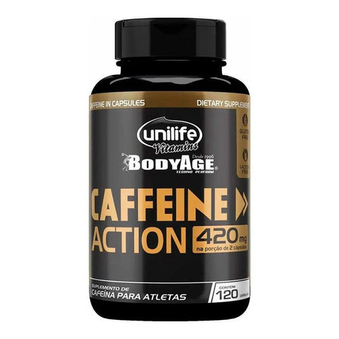 Cafeína Caffeine Action - Unilife - 120 Cápsulas - MEUBRASILONLINE