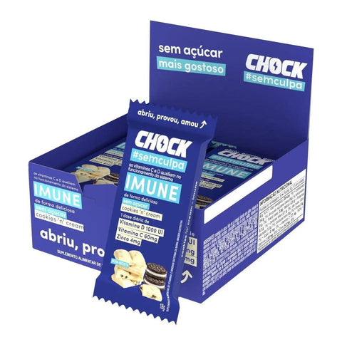 Chocolate Branco Cookies N Cream Imune Chock (12un de 18g) - MEUBRASILONLINE