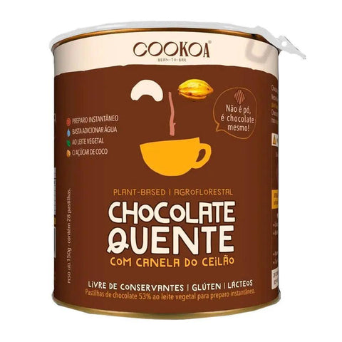 Chocolate Quente em Pastilhas Cookoa Lata 150g - MEUBRASILONLINE