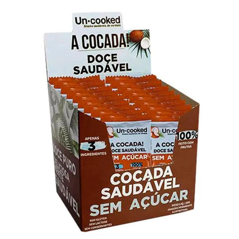 Cocada Sem Açúcar Uncooked (Cx 28un de 20g) - MEUBRASILONLINE