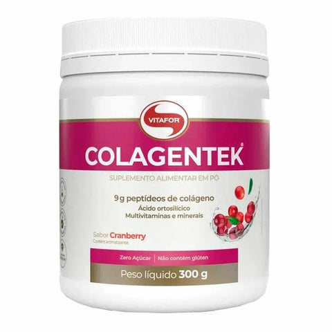 Colágeno Colagentek Sabor Cranberry Vitafor 300g - MEUBRASILONLINE